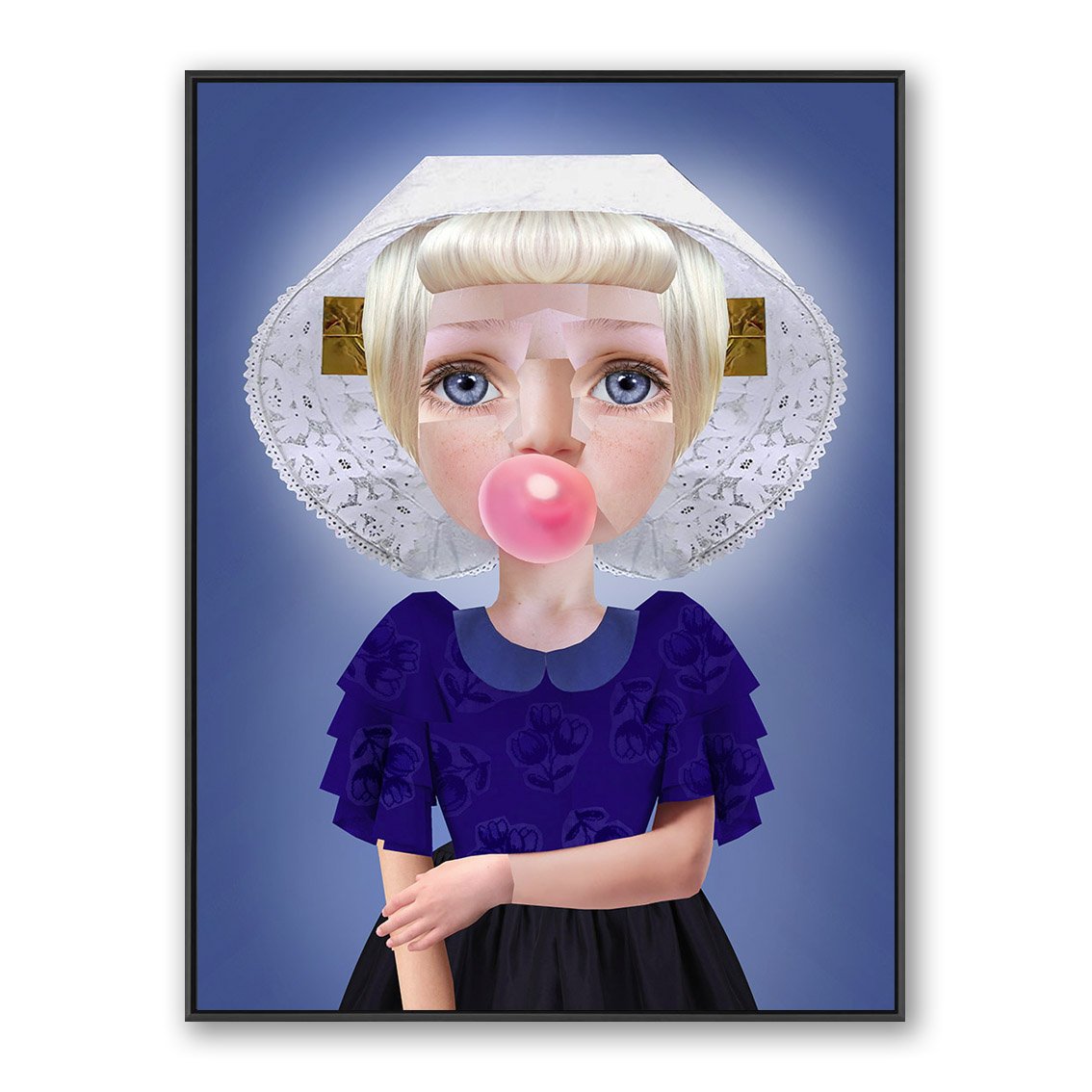 Claartje With Frame - Barbara van den Berg - Claartje with frame - public house of art