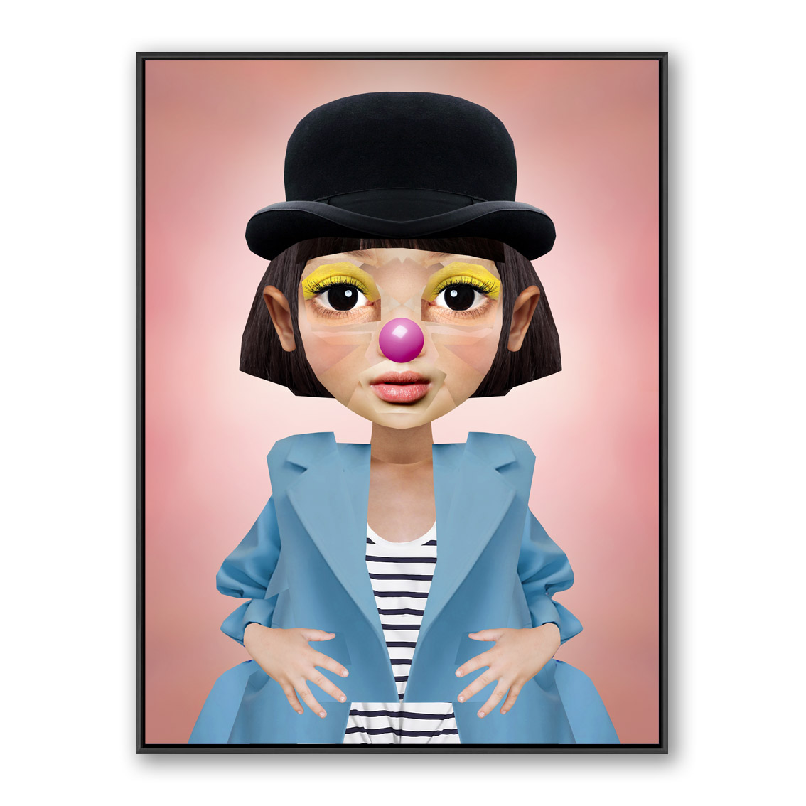 Loki With Frame - Barbara van den Berg - Loki with frame - mickey mouse clay sculpture